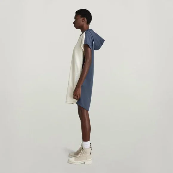 G-Star Sobiru Hoodie Sweat Dress – Fantem Blue/Papyrus – Women’s XL (NWT) - Picture 3 of 11